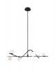 Lampa wisząca dekoracyjna czarno złota w nowoczesnym stylu szklane klosze kule FLAMING 368900680 TRIO SELECT